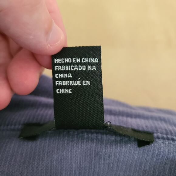 Forever 21 Corduroy Mini Shirt Dress Small Button Up Long‎ Puff Sleeves Preppy - Picture 12 of 12